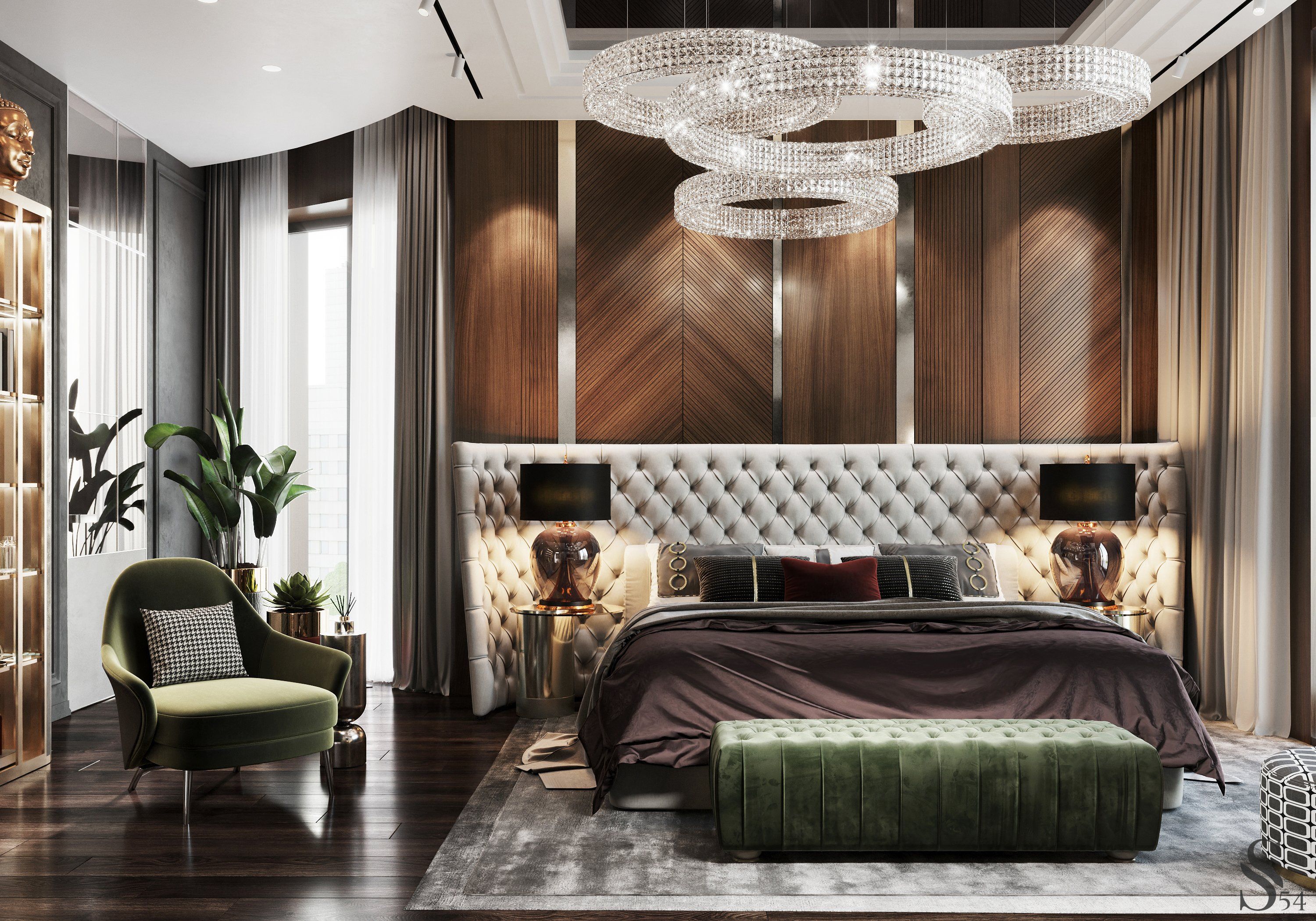 Master bedroom with Vittoria Frigerio bed