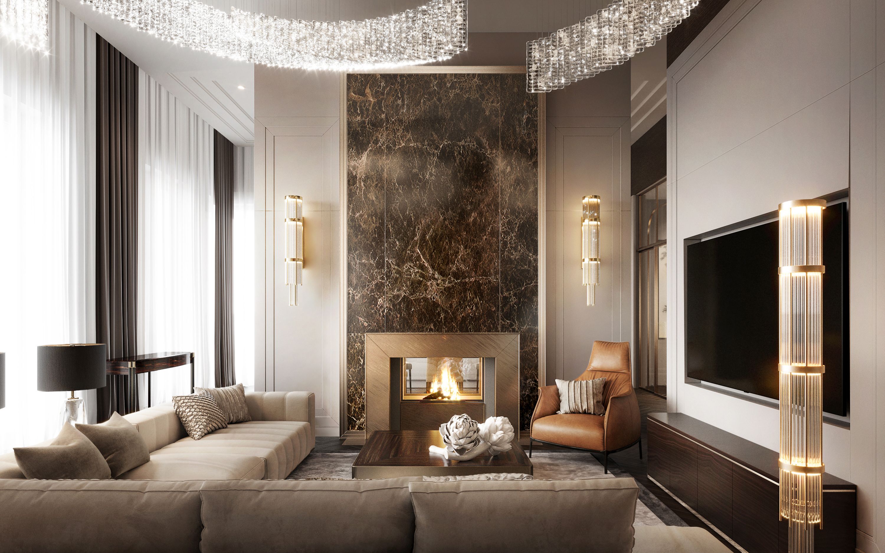 Design of elite apartment in modern style in Moscow by Studia 54