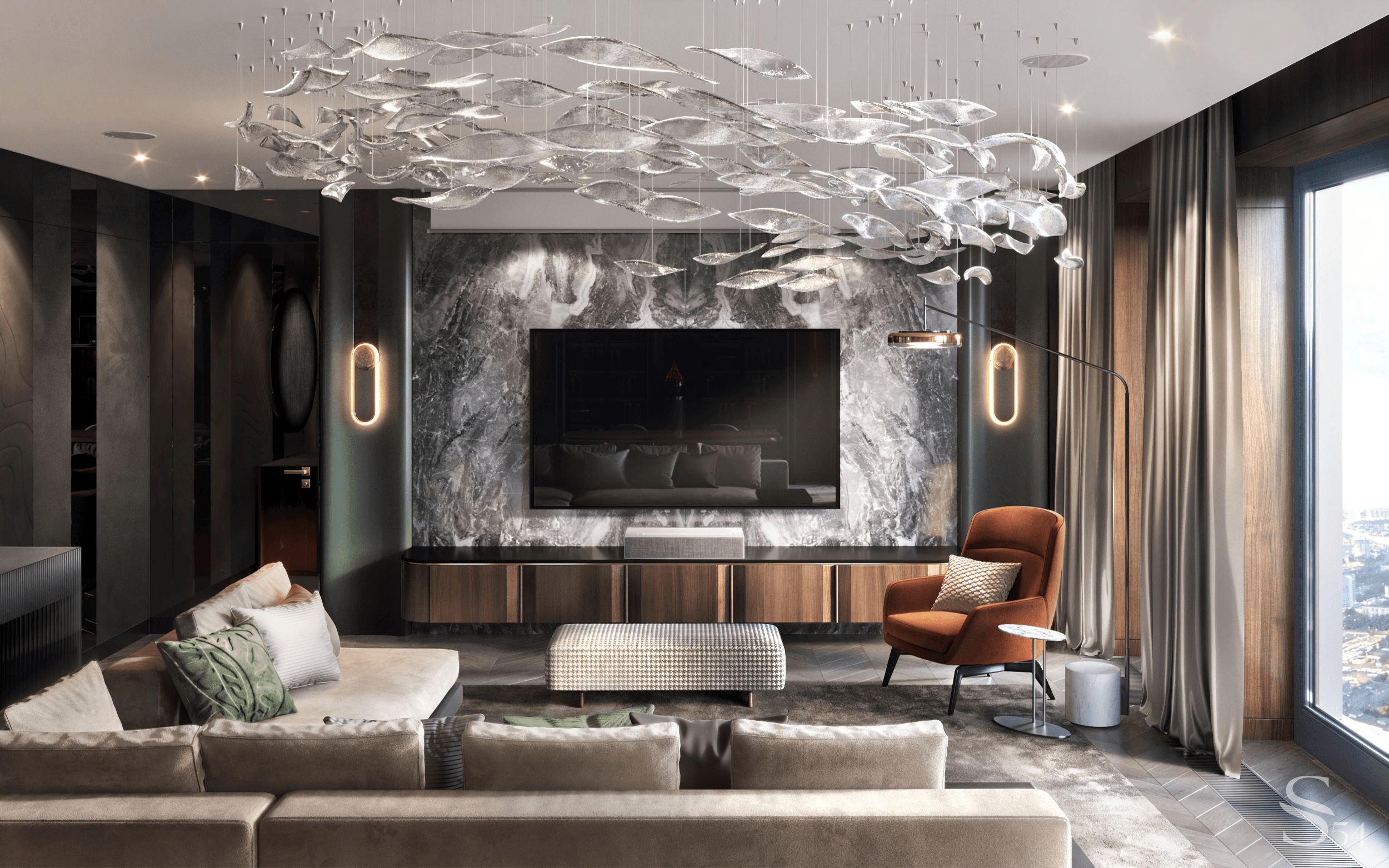 Interior design of a premium apartment in High Garden Residential Complex by Studia 54
