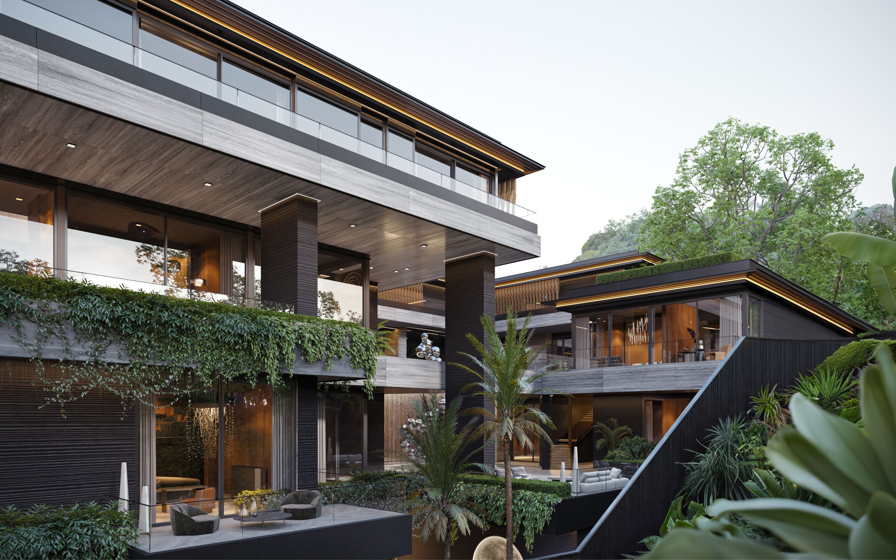 Architectural design of a four-story villa in the Philippines by Studia 54