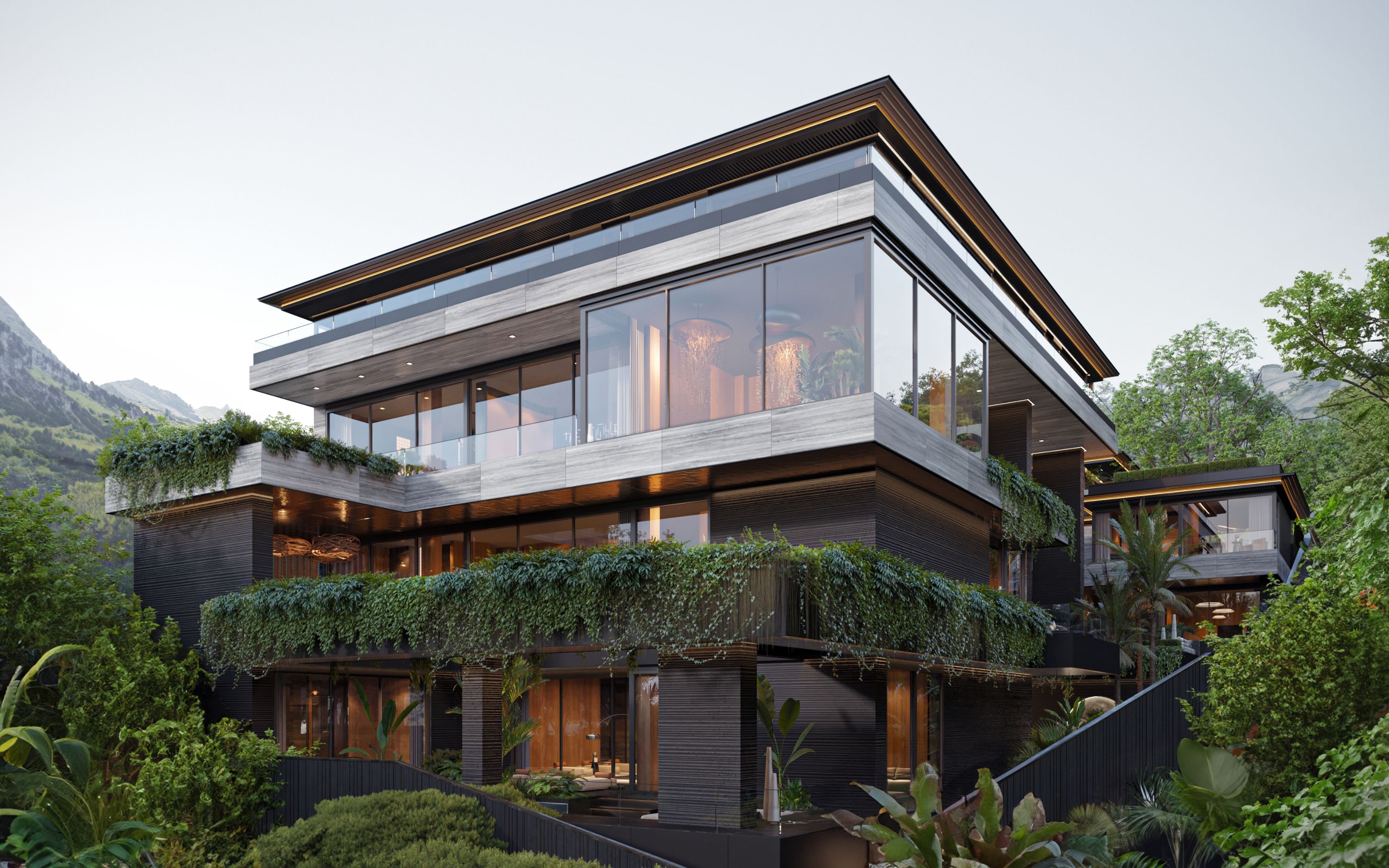 Architectural design of a four-story villa in the Philippines by Studia 54