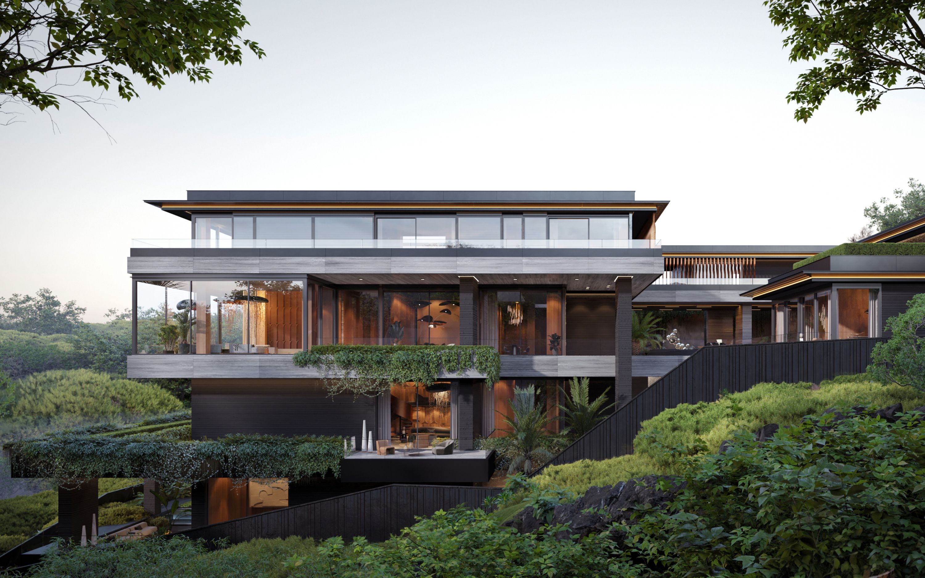 Architectural design of a four-story villa in the Philippines by Studia 54