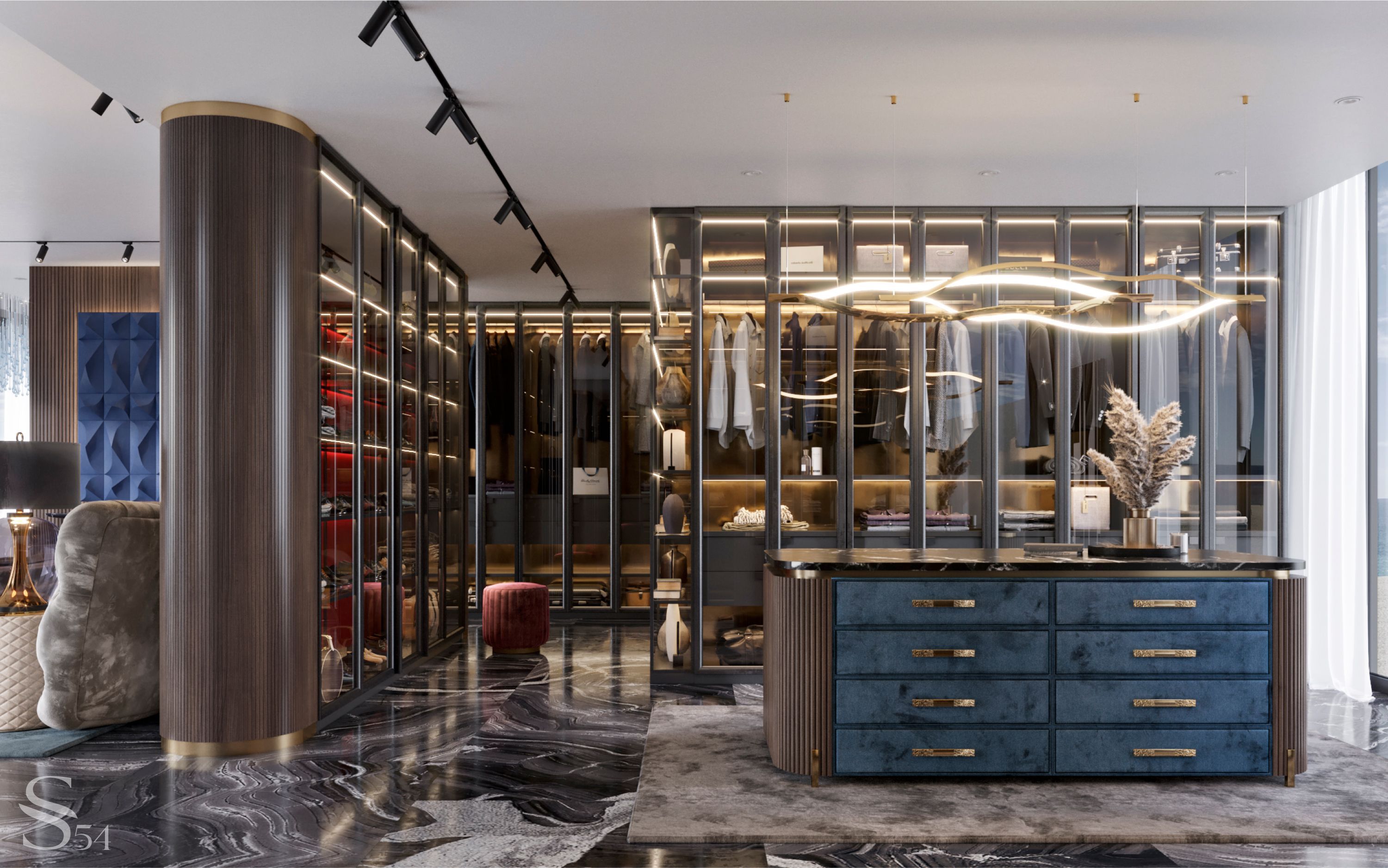 Dressing room - design, ideas, layout, tips on arrangement
