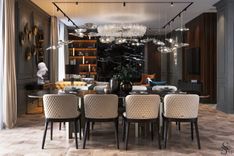 Large dining table and chairs by Cattelan Italia