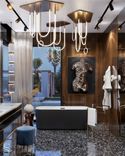 Elegant pendants add special charm to the bathroom