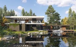 The house has a terrace with its own pier