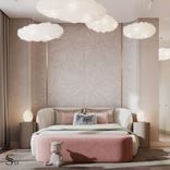 Cute child's bedroom with pink accents