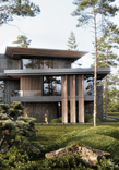 The back side of the country house