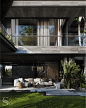 Terrace on the ground floor with a soft furniture