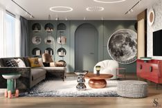 Modern expensive interior design in view apartments by Studia 54