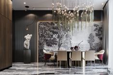 Modern expensive interior design in view apartments by Studia 54