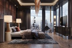 Modern expensive interior design in view apartments by Studia 54