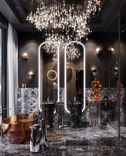 Modern expensive interior design in view apartments by Studia 54