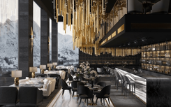 Interior design of Marriott restaurant