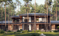 Country cottage architectural project in Yekaterinburg