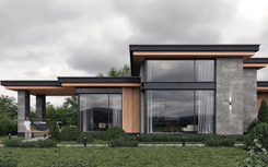 Architectural project of a one-storey country house in Kazakhstan