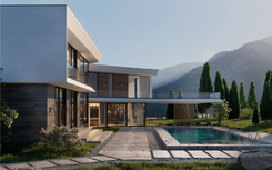 Architectural project of a private flat-roofed house in Sochi